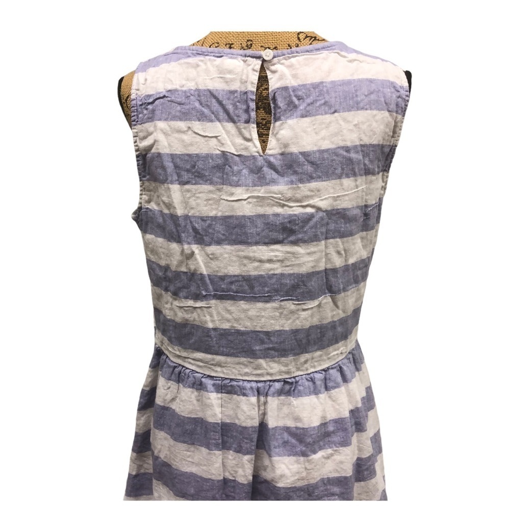 Beach Lunch Lounge blue white stripe dress pockets - Picture 3 of 7